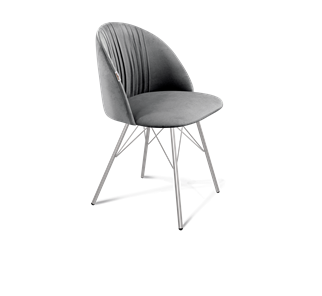 Обеденный стул SHT-ST35-1 / SHT-S37 (угольно-серый/хром лак) в Перми