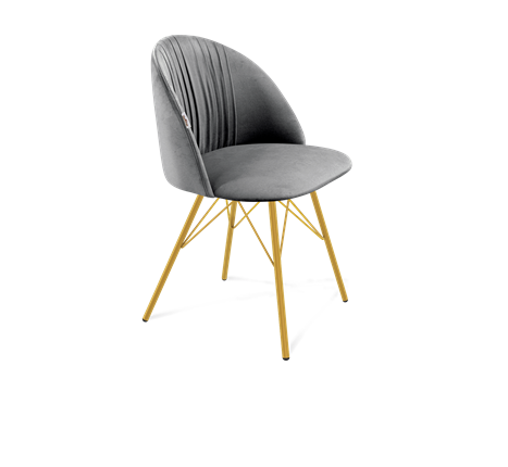 Обеденный стул SHT-ST35-1 / SHT-S37 (угольно-серый/золото) в Перми - изображение