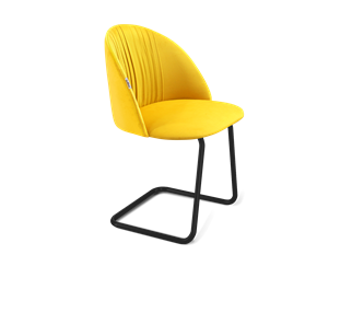 Обеденный стул SHT-ST35-1 / SHT-S45-1 (имперский жёлтый/черный муар) в Перми