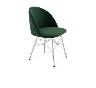 Обеденный стул SHT-ST35-2 / SHT-S107 (лиственно-зеленый/хром лак) в Перми