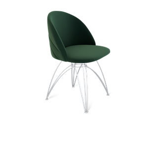 Обеденный стул SHT-ST35-2 / SHT-S112 (лиственно-зеленый/хром лак) в Перми