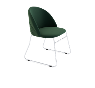 Обеденный стул SHT-ST35-2 / SHT-S167 (лиственно-зеленый/хром лак) в Перми
