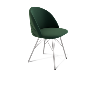 Обеденный стул SHT-ST35-2 / SHT-S37 (лиственно-зеленый/хром лак) в Перми