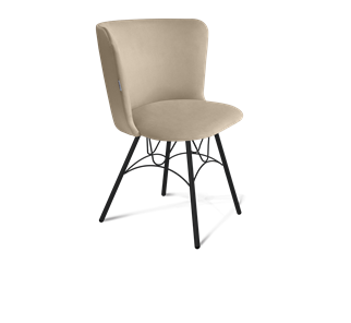 Обеденный стул SHT-ST36 / SHT-S100 (ванильный крем/черный муар) в Перми - предосмотр