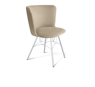 Обеденный стул SHT-ST36 / SHT-S100 (ванильный крем/хром лак) в Перми - предосмотр