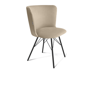 Обеденный стул SHT-ST36 / SHT-S37 (ванильный крем/черный муар) в Перми - предосмотр