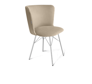 Обеденный стул SHT-ST36 / SHT-S64 (ванильный крем/хром лак) в Перми