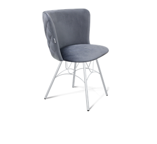 Обеденный стул SHT-ST36-3 / SHT-S100 (нейтральный серый/хром лак) в Перми - предосмотр