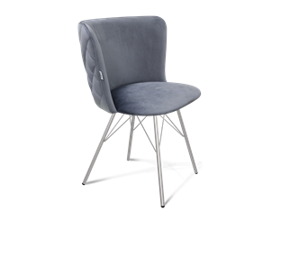 Обеденный стул SHT-ST36-3 / SHT-S37 (нейтральный серый/хром лак) в Перми