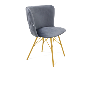 Обеденный стул SHT-ST36-3 / SHT-S37 (нейтральный серый/золото) в Перми - предосмотр