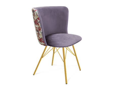 Обеденный стул SHT-ST36-4 / SHT-S37 (сумеречная орхидея/золото) в Перми - изображение