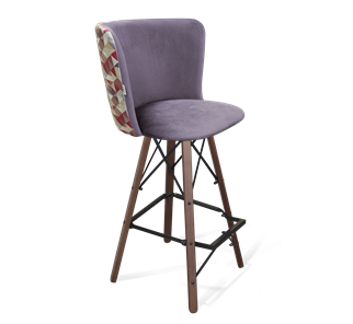 Барный стул SHT-ST36-4 / SHT-S80 (сумеречная орхидея/темный орех/черный) в Перми