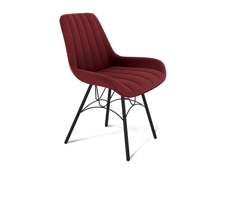 Обеденный стул SHT-ST37 / SHT-S100 (рубиновое вино/черный муар) в Перми - изображение