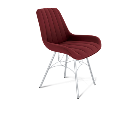 Обеденный стул SHT-ST37 / SHT-S100 (рубиновое вино/хром лак) в Перми - изображение