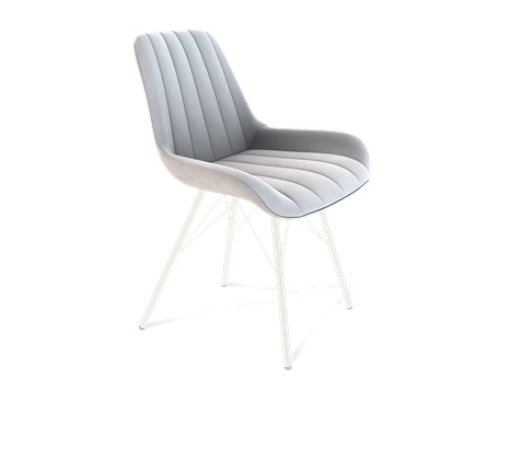 Обеденный стул SHT-ST37 / SHT-S37 (серое облако/белый муар) в Перми - изображение