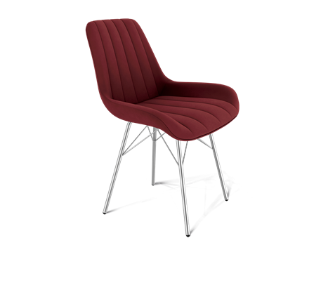 Обеденный стул SHT-ST37 / SHT-S64 (рубиновое вино/хром лак) в Перми - изображение