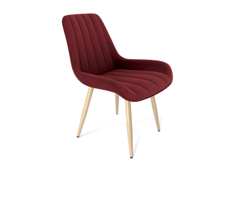 Обеденный стул SHT-ST37 / SHT-S95-W (рубиновое вино/прозрачный лак/черный муар) в Перми - изображение