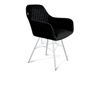 Обеденный стул SHT-ST38 / SHT-S100 (ночное затмение/хром лак) в Перми - предосмотр