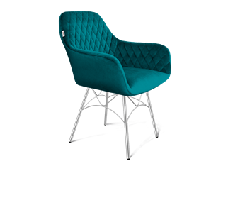 Обеденный стул SHT-ST38 / SHT-S107 (альпийский бирюзовый/хром лак) в Перми - предосмотр
