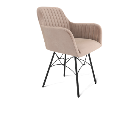 Обеденный стул SHT-ST38-1 / SHT-S107 (латте/черный муар) в Перми - изображение