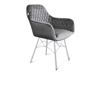 Обеденный стул SHT-ST38 / SHT-S107 (угольно-серый/хром лак) в Перми