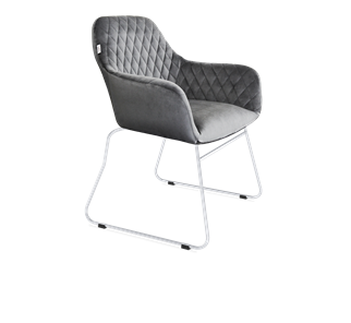Обеденный стул SHT-ST38 / SHT-S167 (угольно-серый/хром лак) в Перми