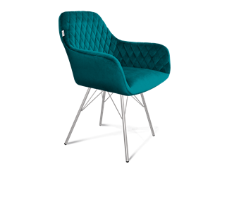 Обеденный стул SHT-ST38 / SHT-S37 (альпийский бирюзовый/хром лак) в Перми - предосмотр