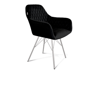 Обеденный стул SHT-ST38 / SHT-S37 (ночное затмение/хром лак) в Перми - предосмотр