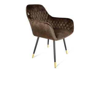 Обеденный стул SHT-ST38 / SHT-S95-1 (кофейный трюфель/черный муар/золото) в Перми - предосмотр