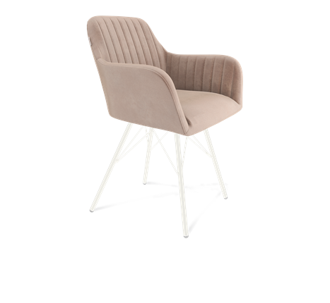 Обеденный стул SHT-ST38-1 / SHT-S37 (латте/белый муар) в Перми - изображение