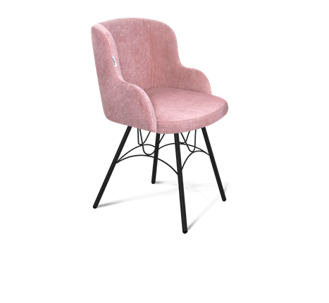 Обеденный стул SHT-ST39 / SHT-S100 (пыльная роза/черный муар) в Перми - изображение