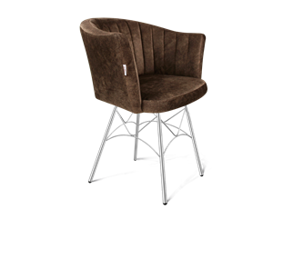 Обеденный стул SHT-ST42-1 / SHT-S107 (кофейный трюфель/хром лак) в Перми - предосмотр