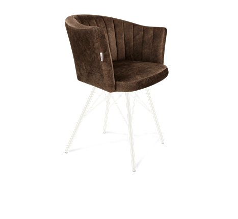 Обеденный стул SHT-ST42-1 / SHT-S37 (кофейный трюфель/белый муар) в Перми - изображение