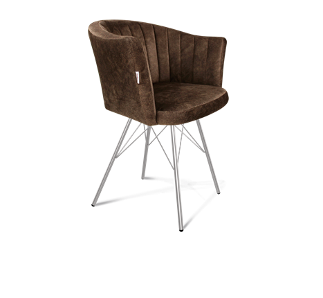 Обеденный стул SHT-ST42-1 / SHT-S37 (кофейный трюфель/хром лак) в Перми - изображение