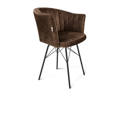 Обеденный стул SHT-ST42-1 / SHT-S64 (кофейный трюфель/черный муар) в Перми - изображение
