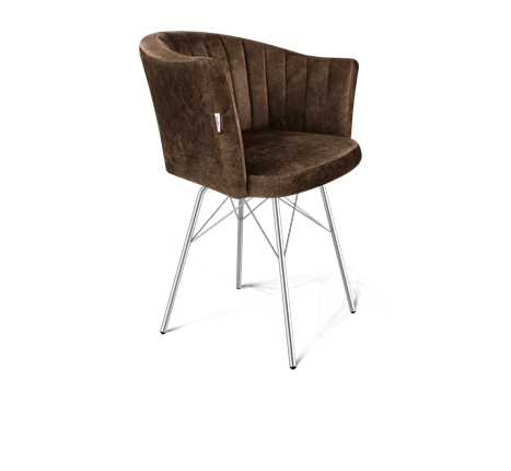 Обеденный стул SHT-ST42-1 / SHT-S64 (кофейный трюфель/хром лак) в Перми - изображение