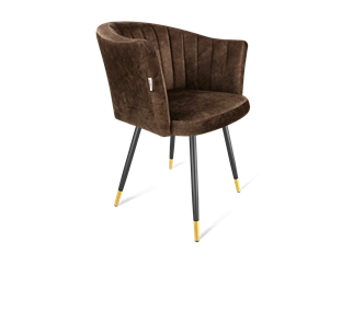 Обеденный стул SHT-ST42-1 / SHT-S95-1 (кофейный трюфель/черный муар/золото) в Перми - предосмотр