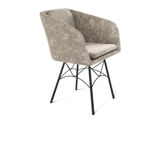 Обеденный стул SHT-ST43-1 / SHT-S107 (карамельный латте/черный муар) в Перми