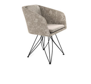 Обеденный стул SHT-ST43-1 / SHT-S113 (карамельный латте/черный муар) в Перми