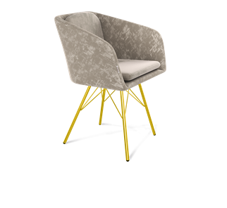 Обеденный стул SHT-ST43-1 / SHT-S37 (карамельный латте/золото) в Перми