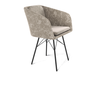 Обеденный стул SHT-ST43-1 / SHT-S64 (карамельный латте/черный муар) в Перми