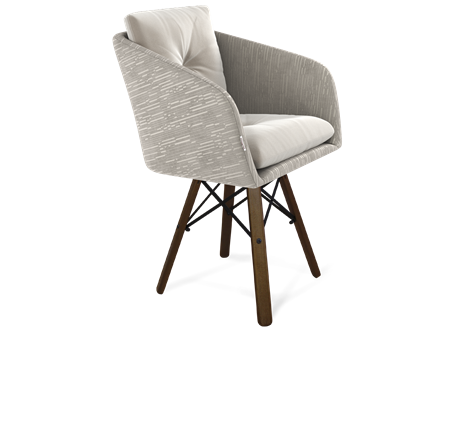 Обеденный стул SHT-ST43-2 / SHT-S70 (морозное утро/темный орех/черный муар) в Перми - изображение