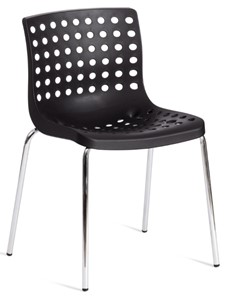 Обеденный стул SKALBERG (mod. C-084-A) 46х56х79 Black (черный) / Chrome (хром) арт.19258 в Березниках