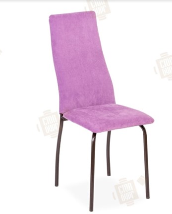 Стул Волна, каркас металл коричневый, инфинити фиолетовый в Перми - изображение