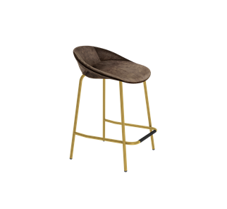 Полубарный стул SHT-ST19-SF1 / SHT-S29P-1 (кофейный трюфель/золото) в Перми - предосмотр