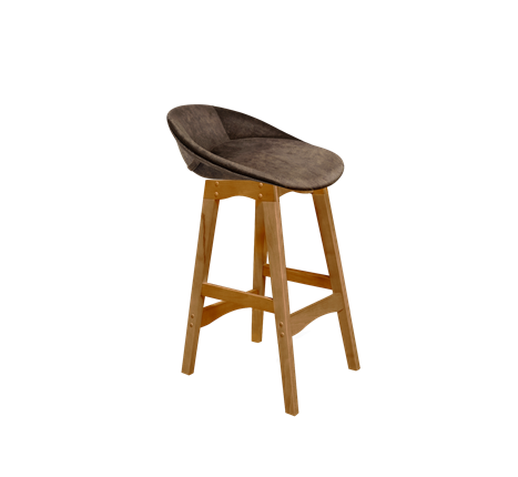 Полубарный стул SHT-ST19-SF1 / SHT-S65-1 (кофейный трюфель/светлый орех) в Перми - изображение