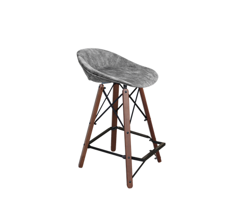 Полубарный стул SHT-ST19-SF1 / SHT-S80-1 (дымный/темный орех/черный) в Перми - изображение