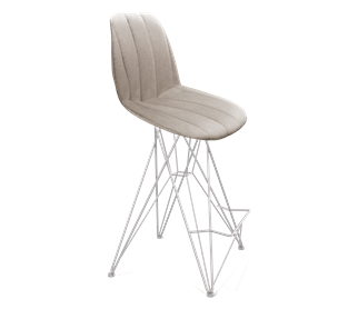 Полубарный стул SHT-ST29-С22 / SHT-S66-1 (лунный камень/хром лак) в Перми