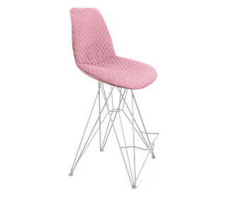 Полубарный стул SHT-ST29-С22 / SHT-S66-1 (розовый зефир/хром лак) в Перми