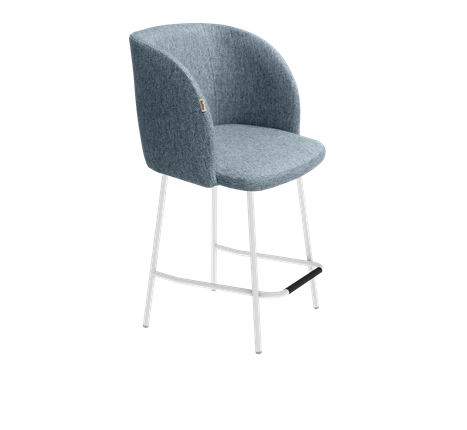 Полубарный стул SHT-ST33 / SHT-S29P-1 (синий лед/белый муар) в Перми - изображение